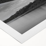 Art deco poster of Delaware scenery on rolled canvas, featuring muted earth tones, suitable for dining room wall art.