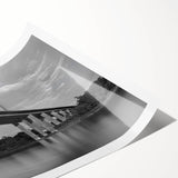 Extra large wall art featuring line art flowers in soft pastel shades on a rolled print.