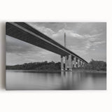 Black and white stretched canvas featuring a panoramic view of Delaware scenery, ideal for kitchen wall art.