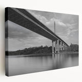 Delaware landscape on stretched canvas, featuring muted earth tones, ideal for kitchen wall art.