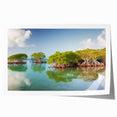 Extra large rolled print of Florida Keys scenery with vibrant ocean and sky hues, ideal for art wall dining room.