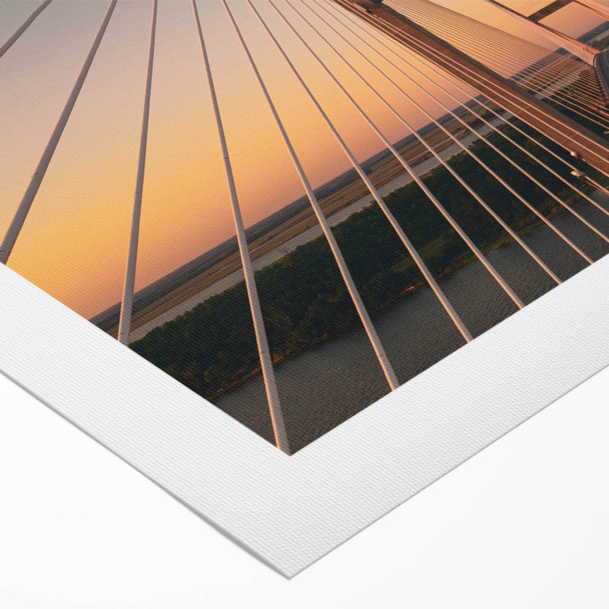Art deco poster of Savannah, Georgia, featuring muted blue and peach tones on rolled canvas.