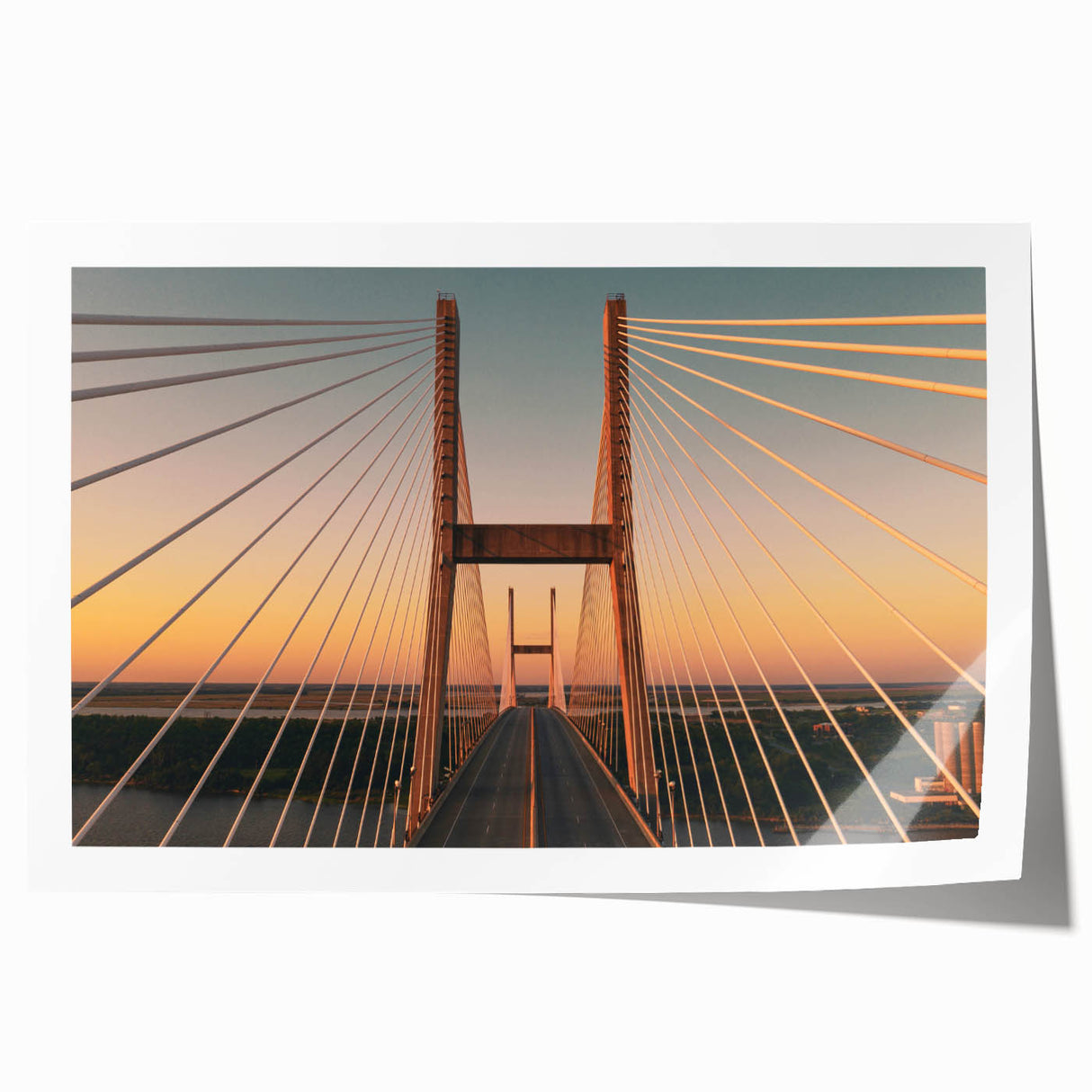 Extra large rolled print of Savannah, Georgia, featuring vibrant floral elements in pastel shades.