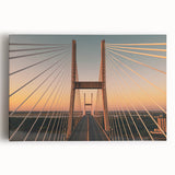 Black and white stretched canvas of Savannah, Georgia's scenic views, ideal for kitchen art.