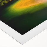 Art deco poster featuring a serene Kauai landscape in pastel hues on rolled canvas, suitable for dining room wall art.