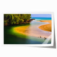 Extra large rolled print of Kauai landscape with vivid green and blue tones, ideal for art wall dining room.