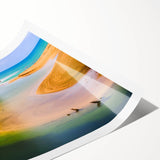 Extra large wall art featuring line art flowers in muted earth tones on a rolled canvas.