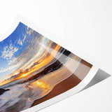 Extra large wall art featuring line art flowers in subtle tones, printed on rolled canvas.