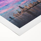 Art deco poster of Chicago skyline in monochrome, rolled canvas, suited for dining room wall.