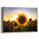 Framed canvas depicting vintage-style Kansas landscape in muted gold and black tones, ideal for bedroom wall decor.