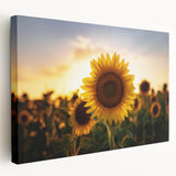 Large canvas print of a Kansas landscape in muted earth tones, ideal for kitchen wall decor.