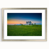 Textured art print of abstract Kentucky scenery in muted earth tones, framed in silver, ideal for bedroom art.