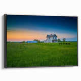 Black and white wall art featuring a vintage Kentucky landscape on framed canvas, ideal for bedroom decor.