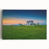Black and white stretched canvas of Kentucky scenery, ideal for kitchen wall art.