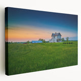 Scenic Kentucky landscape on large stretched canvas with vibrant green and blue tones, ideal for kitchen wall art.