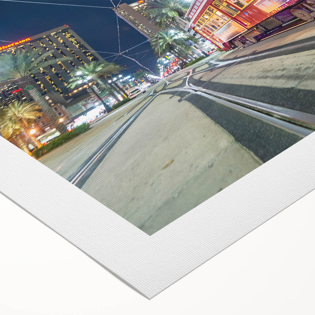 Art deco poster of New Orleans skyline in muted earth tones on rolled canvas, suitable for dining room decor.