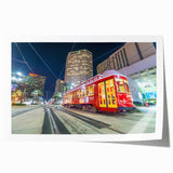 Rolled print of New Orleans scenery in muted earth tones, ideal for art wall dining room.