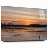 Large abstract wall art depicting a Louisiana scenery in muted earth tones on acrylic glass.