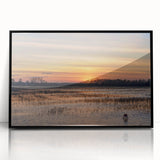 Large abstract wall art depicting a Louisiana landscape, in muted earth tones on a framed acrylic.