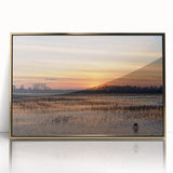 Large art print of a Louisiana landscape in muted earth tones on framed acrylic, ideal for modern art wall decor.