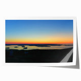Rolled print of Acadia National Park with vivid green landscapes and blue skies, ideal for art wall dining room.