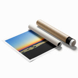 Extra large rolled print of Acadia, Maine, with vivid floral elements in soft hues, ideal for classy bathroom wall art.
