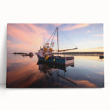 Black and white photograph of Maine scenery on large stretched canvas, suitable as kitchen wall art or for bedroom ambiance.