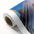 Art Deco poster of Boston skyline in pastel shades on rolled canvas, ideal for nursery wall art.