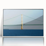 Acrylic print of a serene Michigan Upper Peninsula landscape in muted earth tones, ideal for modern art wall decor.