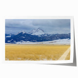 Extra large rolled print of Montana scenery with vibrant green and blue tones, ideal for dining room wall art.