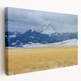 Large canvas print of a Montana landscape in earthy tones, suitable for kitchen wall art.