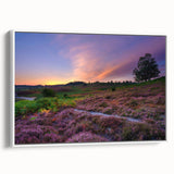 Vintage poster art of New Hampshire scenery in colorful tones on a large framed canvas, ideal for living room decor.
