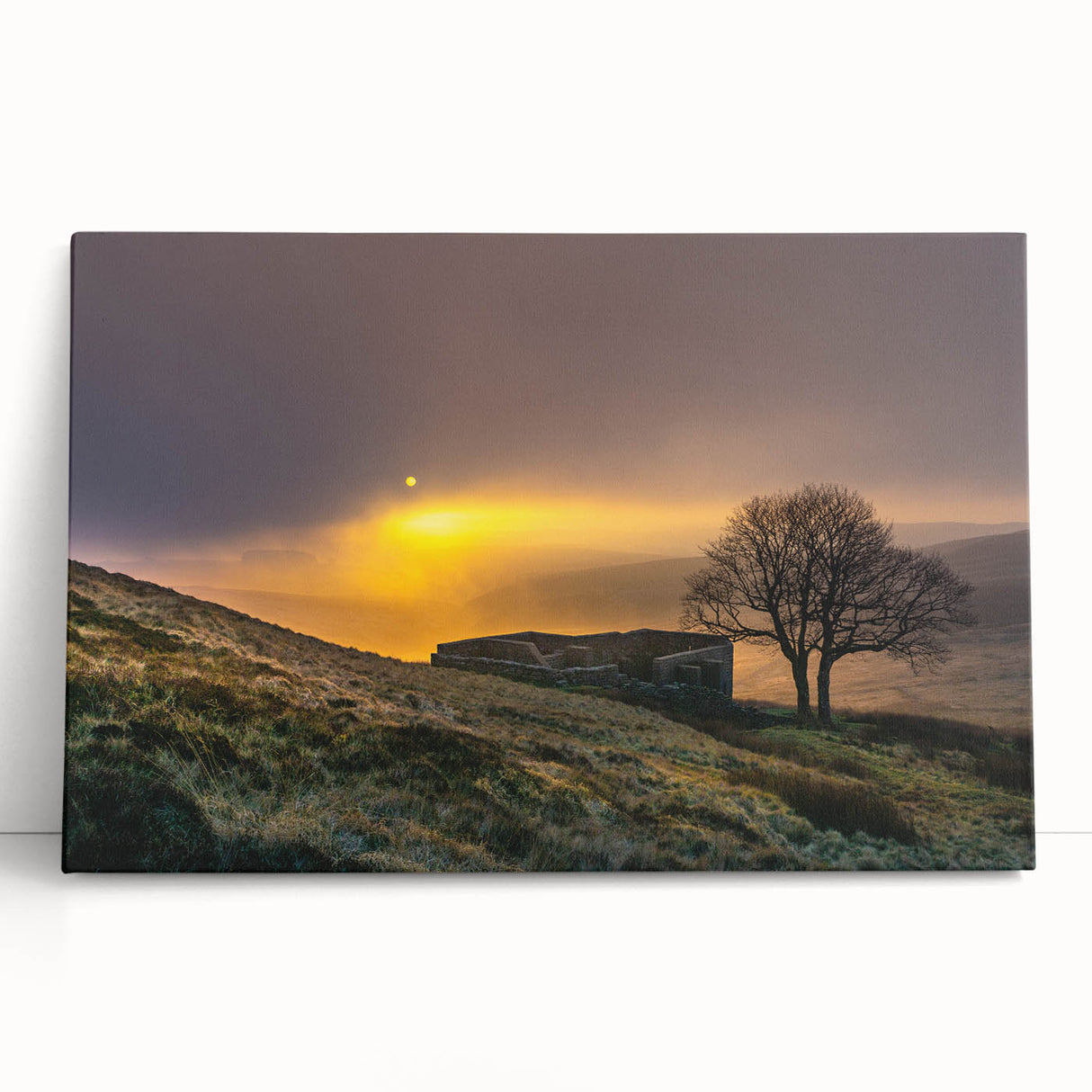 Black and white large art canvas of Charlotte skyline, ideal for kitchen wall art or bedroom.