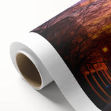 Art deco poster of Raleigh skyline in pastel shades on rolled canvas, ideal for nursery wall art.