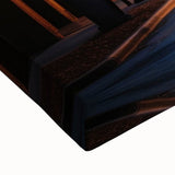 Black and white landscape art painting of Raleigh on stretched canvas, suitable for bedroom wall decor.