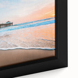 Extra large framed canvas featuring a textured depiction of the Manhattan skyline in black with colorful accents.