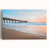 Black and white large art print of Manhattan skyline on stretched canvas, ideal for kitchen wall art.