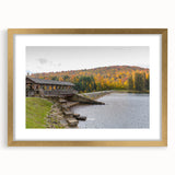 Extra large abstract art print of Pennsylvania scenery in muted earth tones, framed in gold, ideal for living room decor.