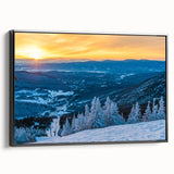 Black and white wall art featuring a vintage Vermont landscape on a framed canvas, suitable for bedroom decor.