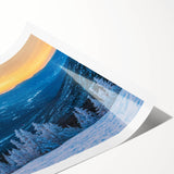 Extra large rolled print featuring line art flowers in soft pastel shades, ideal for large living room wall art.