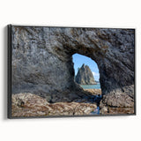 Black and white framed canvas of Olympic landscape, ideal for bedroom wall decor, featuring vintage poster art style.