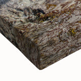 Black and white landscape art painting of Olympic National Park on stretched canvas, ideal for bedroom wall art.