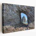Large stretched canvas featuring a serene Olympic National Park landscape in earth tones, ideal for kitchen wall art.