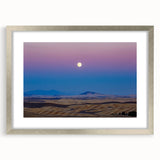 Textured art of abstract Palouse landscape in muted earth tones, framed in silver, ideal for bedroom art.