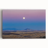 Black and white photograph of Palouse, Washington on stretched canvas, ideal for kitchen wall art.
