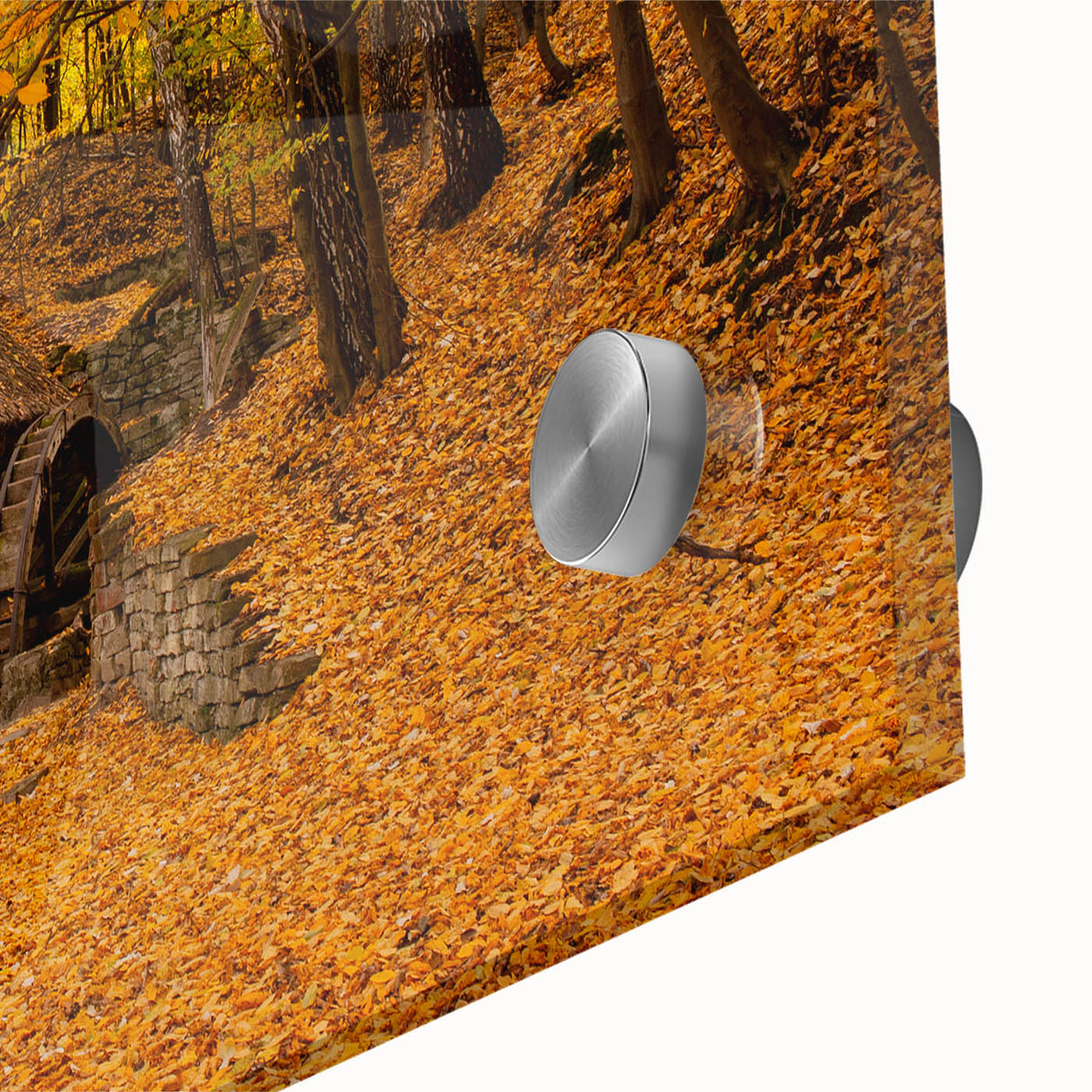 Large abstract wall art featuring West Virginia scenery in muted earth tones on acrylic glass.
