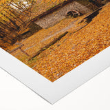 Art deco poster of West Virginia scenery in muted earth tones on rolled canvas, suitable for dining room wall art.