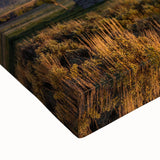 Black and white landscape art painting of the Grand Tetons on stretched canvas, suitable for bedroom wall art.