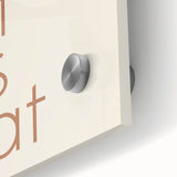 Large abstract wall art in autumnal hues on acrylic glass, featuring mid-century modernist style.