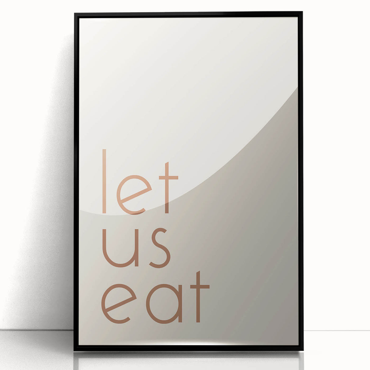 Large abstract wall art featuring fall-themed colors in mid-century modernist style, framed in black acrylic.